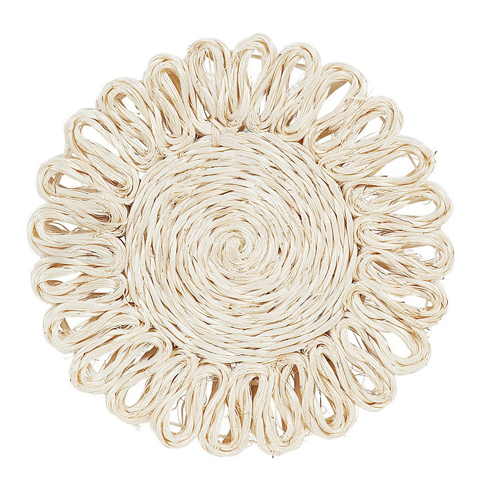 Tulum Scalloped Woven Drink Coasters Set Of 4 | Ballard Designs, Inc.