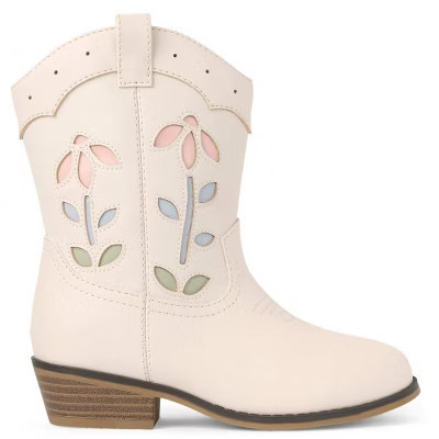 Gymboree Girls Floral Cowgirl Boots - Driftwood Bay Gray YOUTH 12 | Target