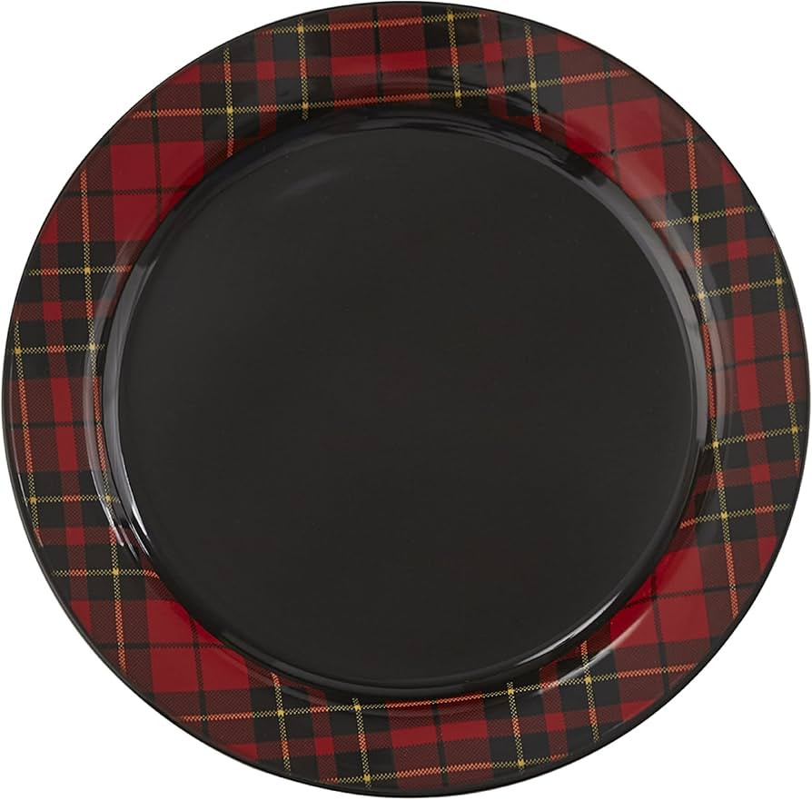 Park Designs Black Sportsman Plaid Dinner Plate Set of 4 | Amazon (US)