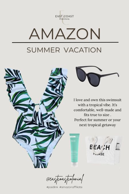 I own and love this one piece swimsuit from Amazon. Fill this beach bag with sunscreen, sunglasses, and everything you need for vacation or the beach. 

#LTKItBag #LTKStyleTip #LTKSwim
