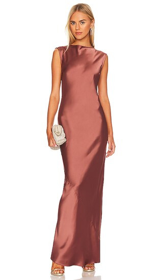 Kimberley Sheath Maxi Dress in Mocha | Revolve Clothing (Global)