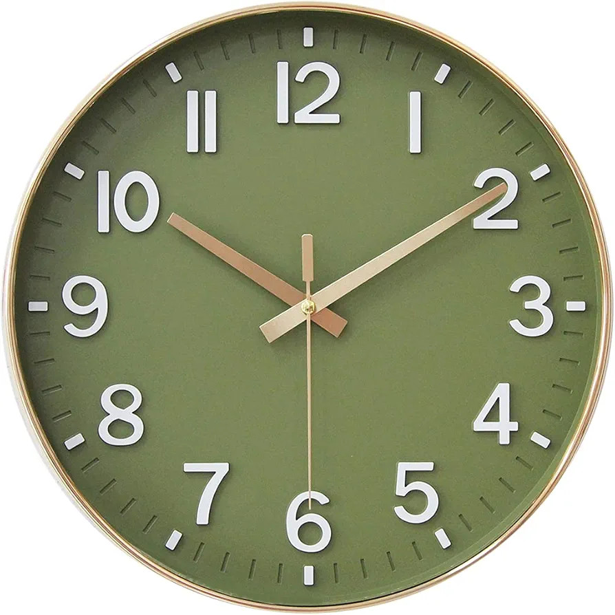 HZDHCLH Wall Clocks Battery Operated,12 inch Silent Non Ticking Modern Wall Clock for Living Room... | Amazon (US)