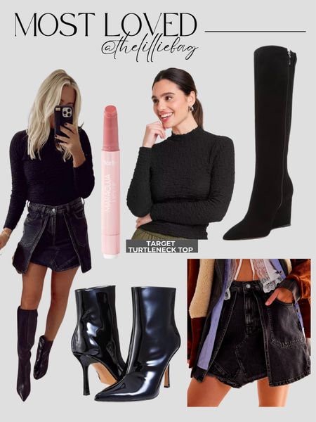 Most loved: Target turtleneck top! Date night/girl’s night out outfit inspo! 

Fall outfit. Fall fashion. Trending. Date night. Skirt. Boots. 

#LTKSeasonal #LTKstyletip #LTKfindsunder100