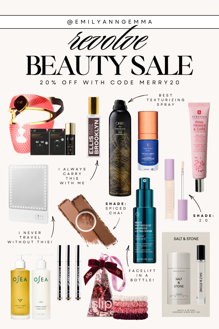 This Revolve beauty sale is too good to miss! Get 20% off makeup, hair, skincare and more beauty favs with code MERRY20. 

 

#LTKSaleAlert #LTKBeauty