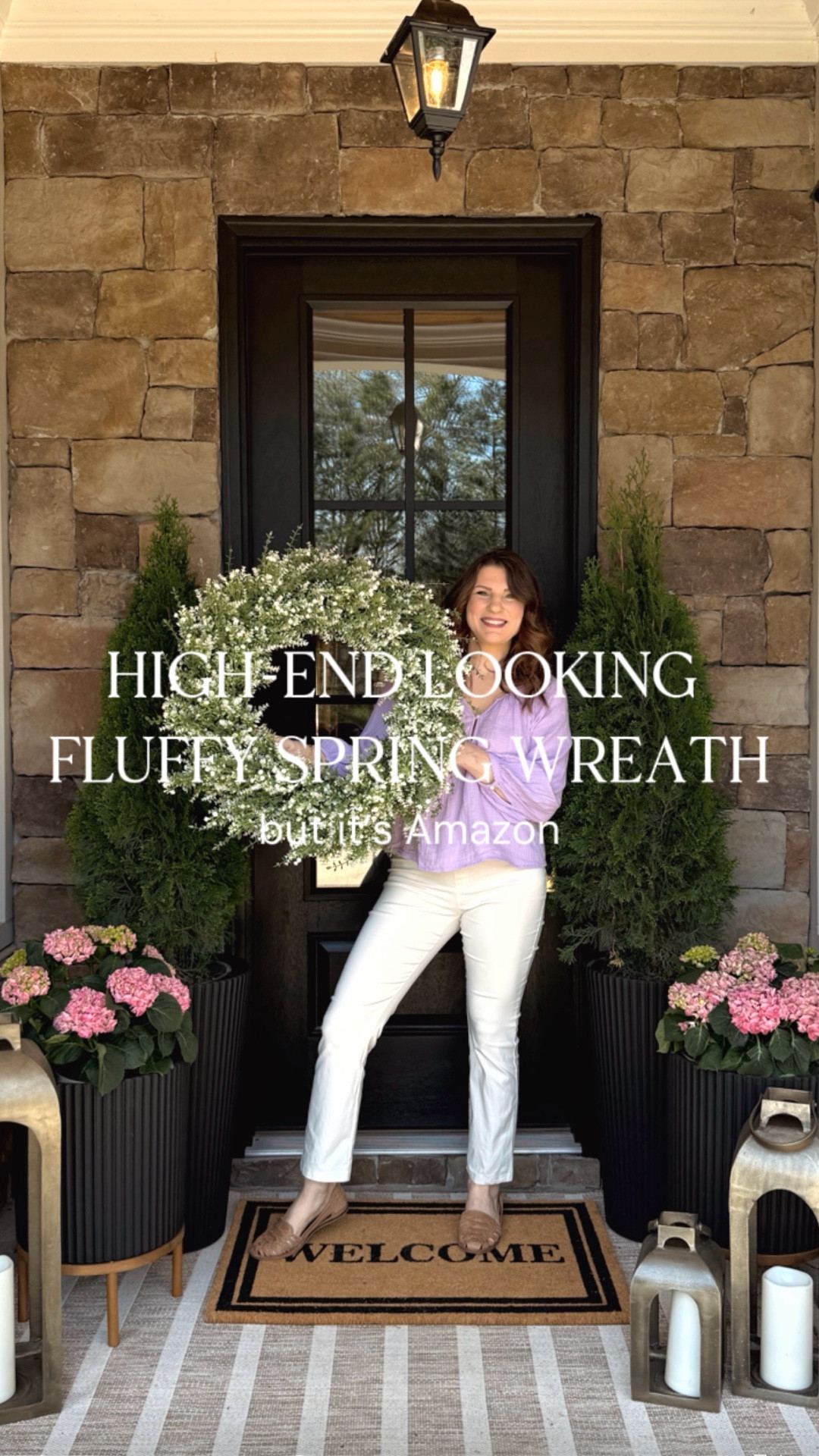 😍 Okay this Amazon spring wreath is so much better than I expected. I am a huge fan of full and fluffy wreaths for a high-end look and this one checks every box for me! 👏🏻

#LTKHome #LTKSpringSale