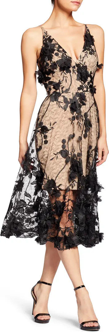 Dress the Population Audrey Embroidered Fit & Flare Dress | Nordstrom | Nordstrom