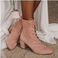 Pink Wedding Boots, Booties, Pink Heels, Shoes, Ankle Bridal Shoes | Etsy (UK)
