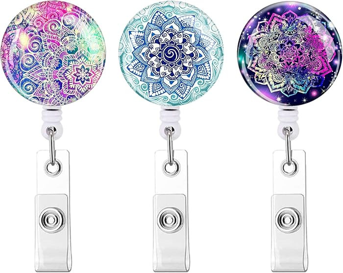 Retractable Badge Holder Nurse Badge Reels with Clip Name Card Holders for Office Worker Doctor N... | Amazon (US)