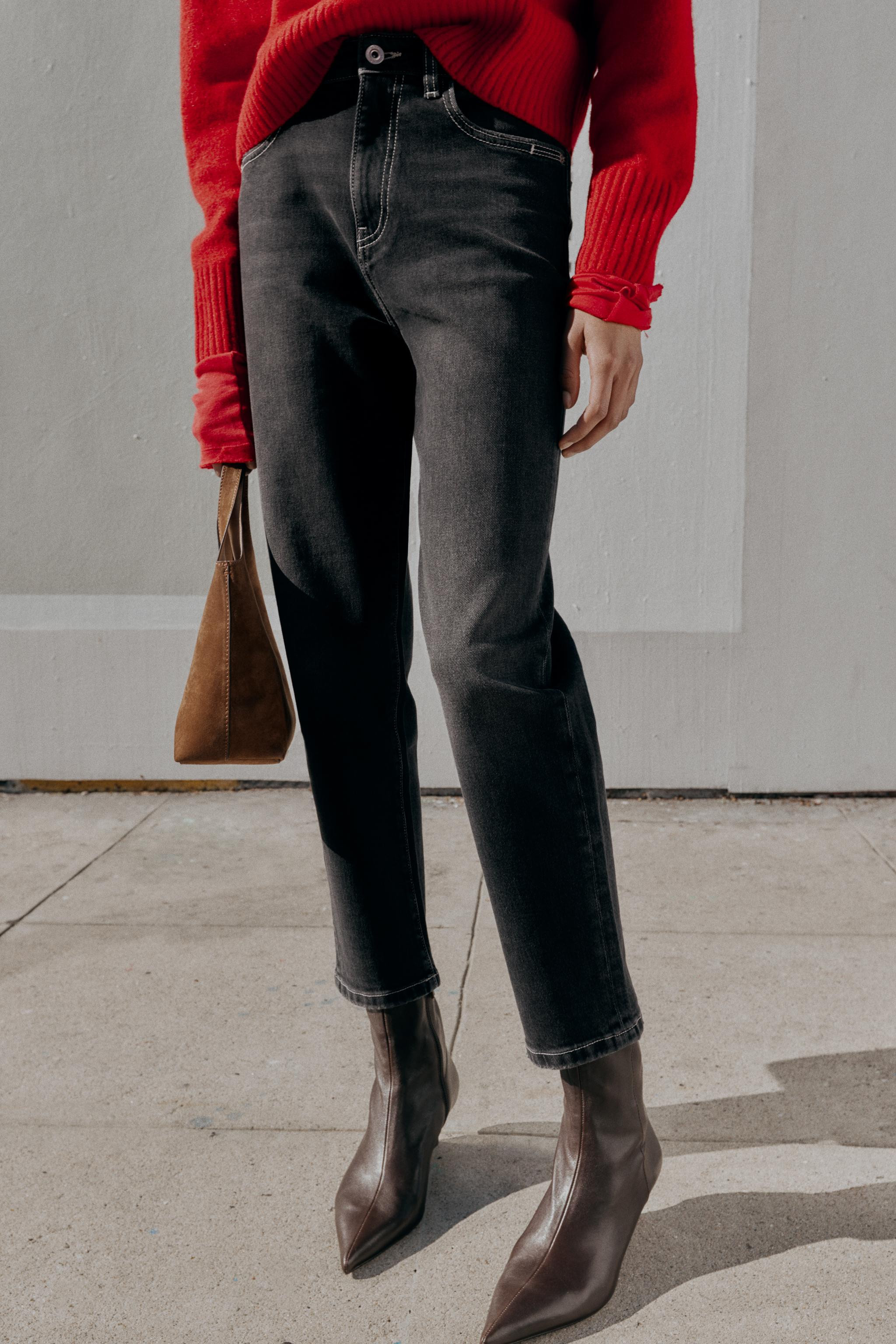 Z.01 HIGH-WAIST MOM FIT JEANS | Zara UK