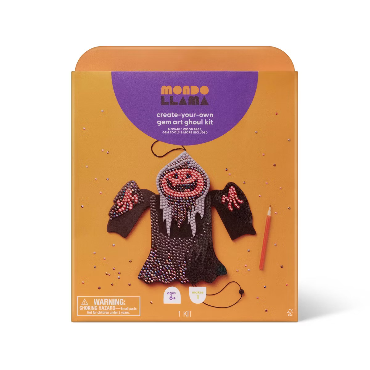 Halloween Craft Lewis Gem Art Puppet Kit - Mondo Llama™ | Target