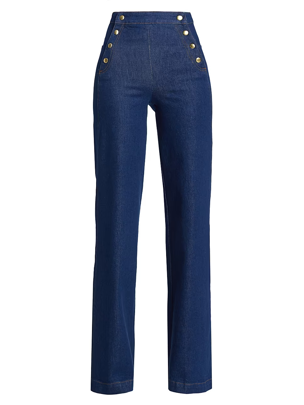 Sailor Snap Wide-Leg Jeans | Saks Fifth Avenue