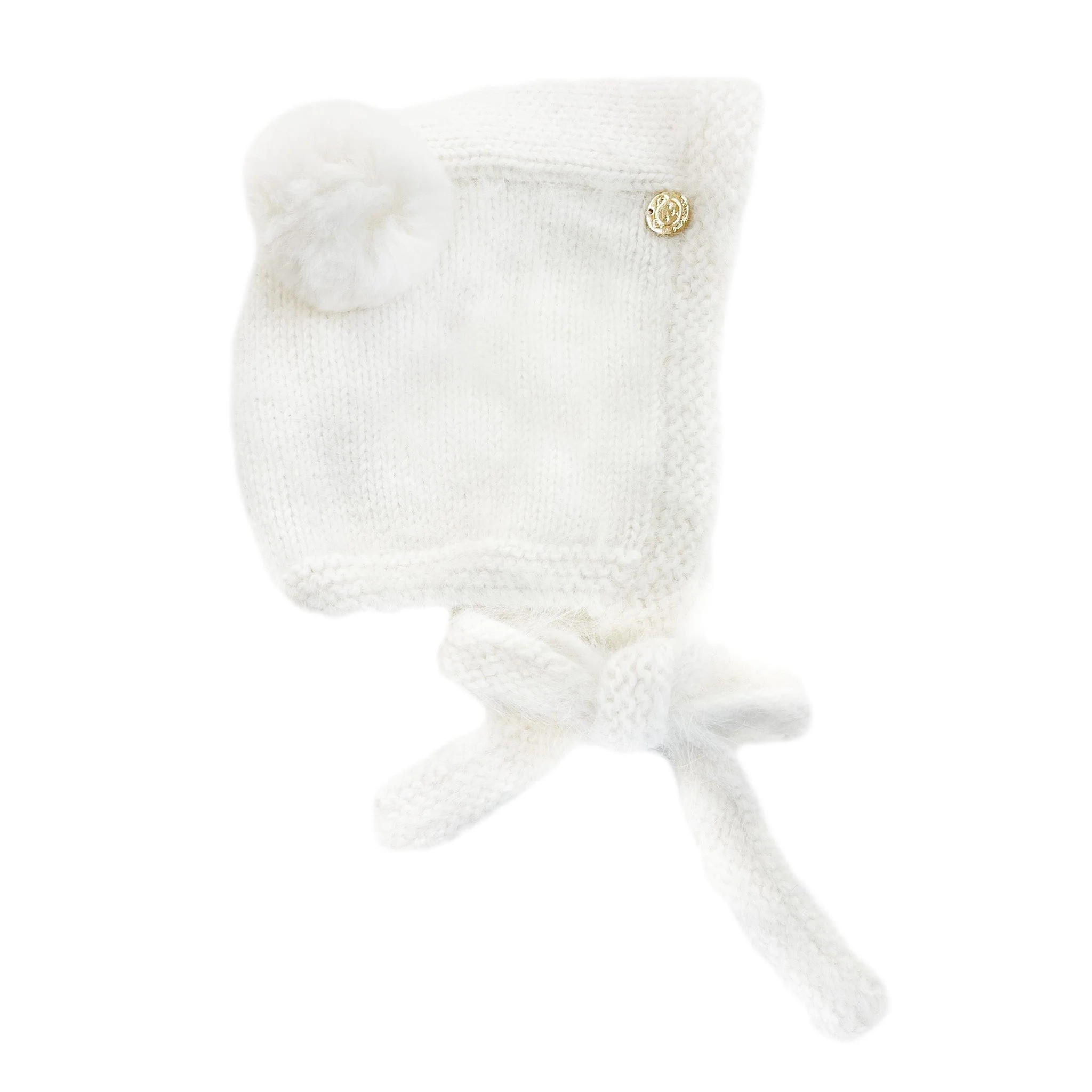 White Cashmere Teddy Hat | petite maison kids