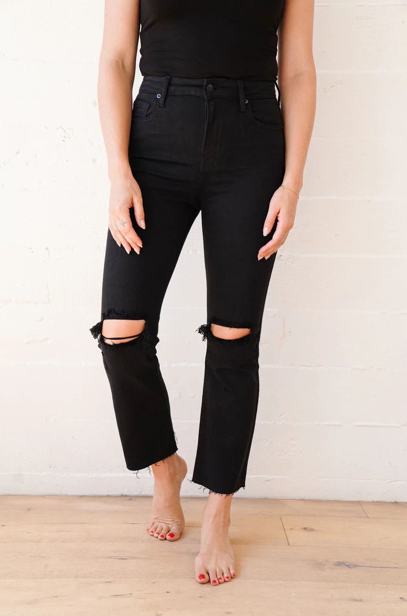 Kate Crop Boot Cut Jeans | Carly Jean Los Angeles