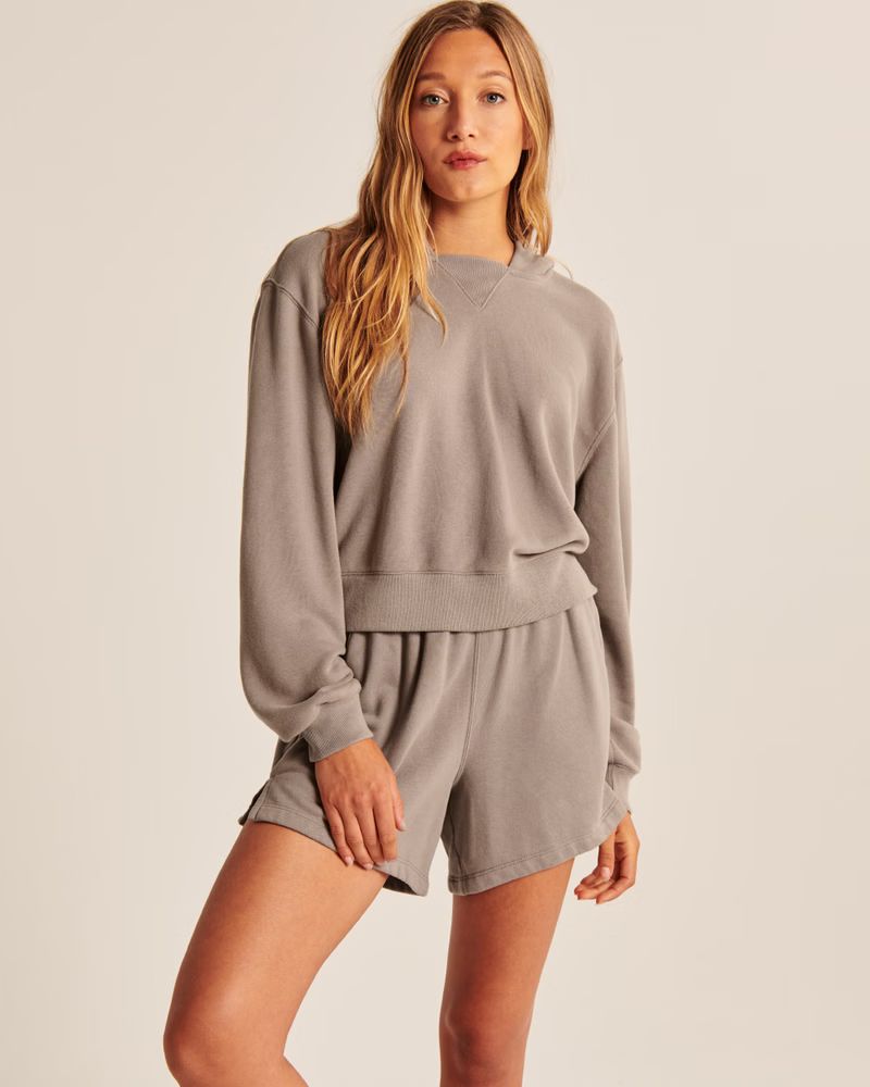 Women's Cloud Terry Wedge Popover Hoodie | Women's New Arrivals | Abercrombie.com | Abercrombie & Fitch (US)