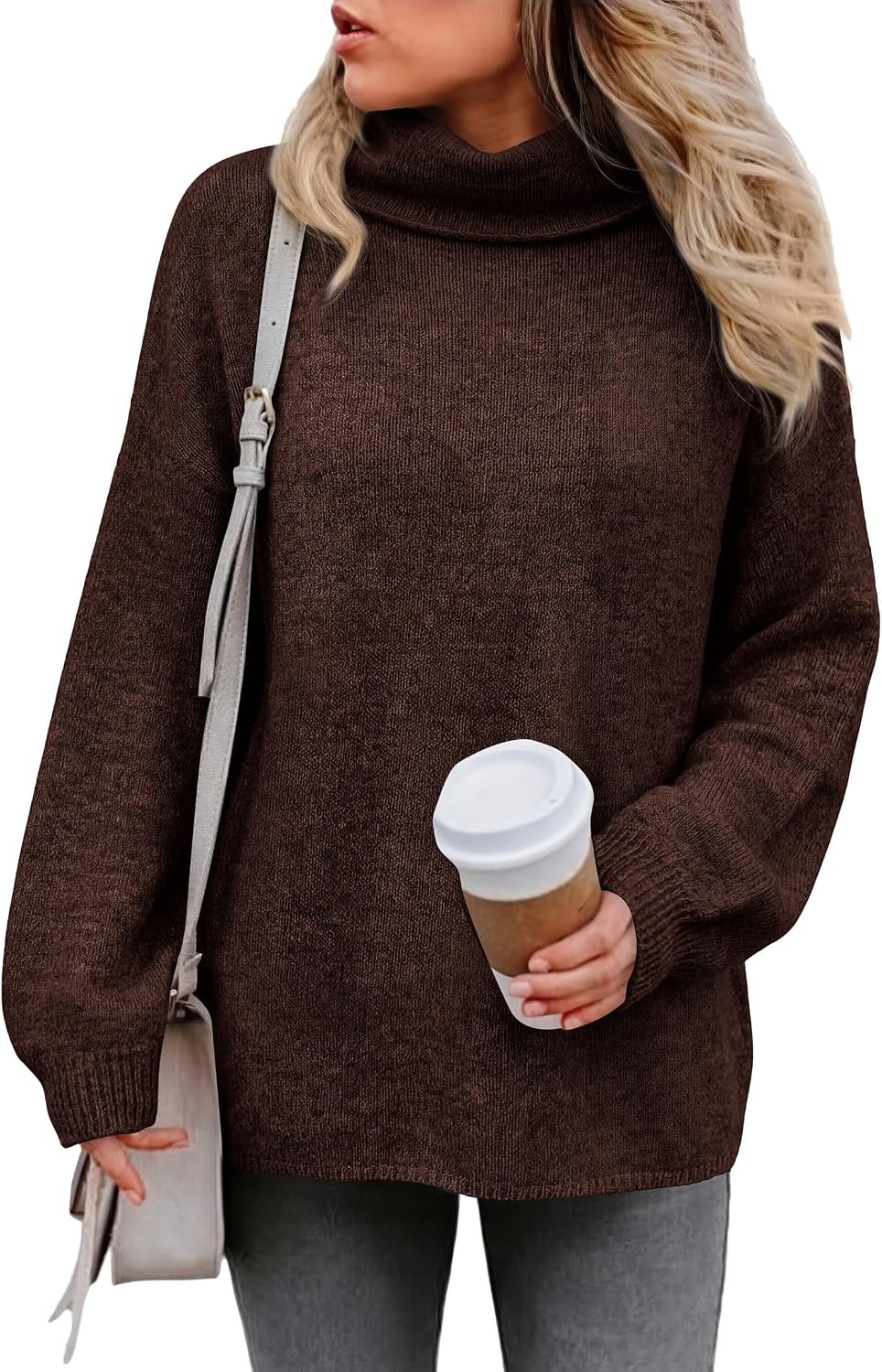 PRETTYGARDEN Women's Winter Turtleneck Sweaters Oversized Warm Pullover | Amazon (US)
