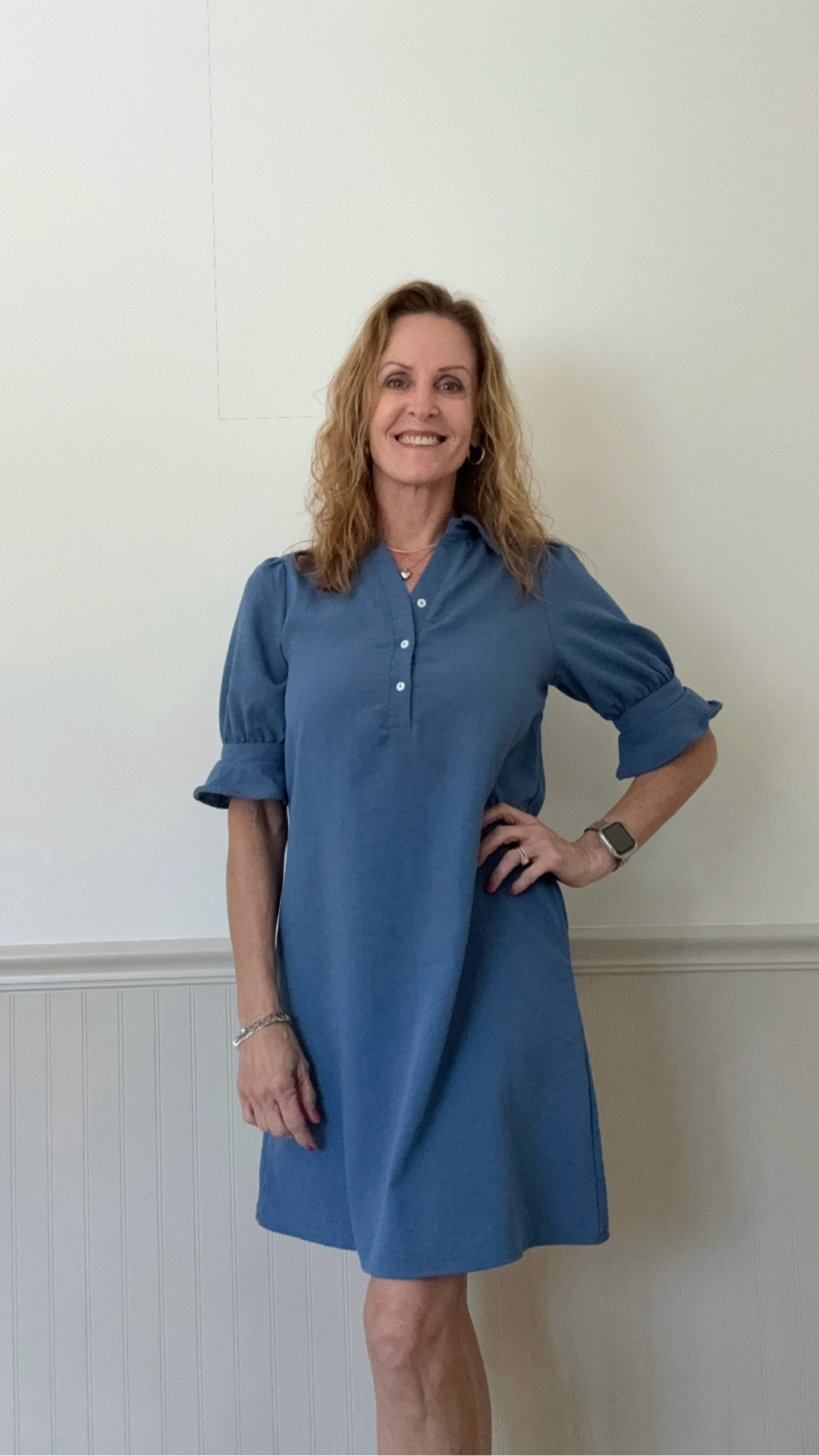 I totally forgot about this cute dress and was so happy when I found it!  I got it from Amazon and it’s the best dress for the spring/summer.   I love the ruffle details and the collar.  But I also love that it’s airy and lightweight.  It comes in solids and patterns as well.  
***I’m wearing a small for reference. 

#LTKSaleAlert #LTKSeasonal #LTKOver40