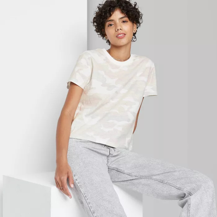 Women's Short Sleeve Shrunken Boxy T-Shirt - Wild Fable™ | Target