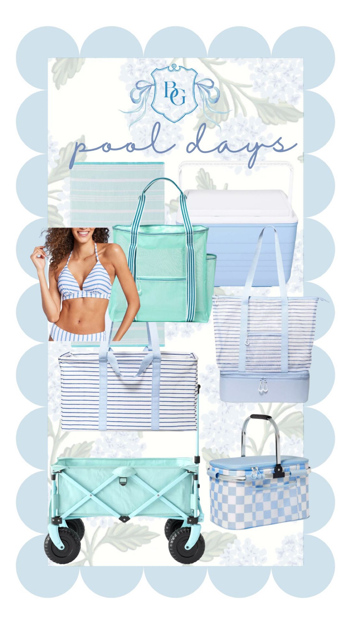 Pool days 
Beach days 
Grand millennial 
Beach essentials 
Blue and white swim 
Summer 

#LTKSaleAlert #LTKSwim #LTKSeasonal
