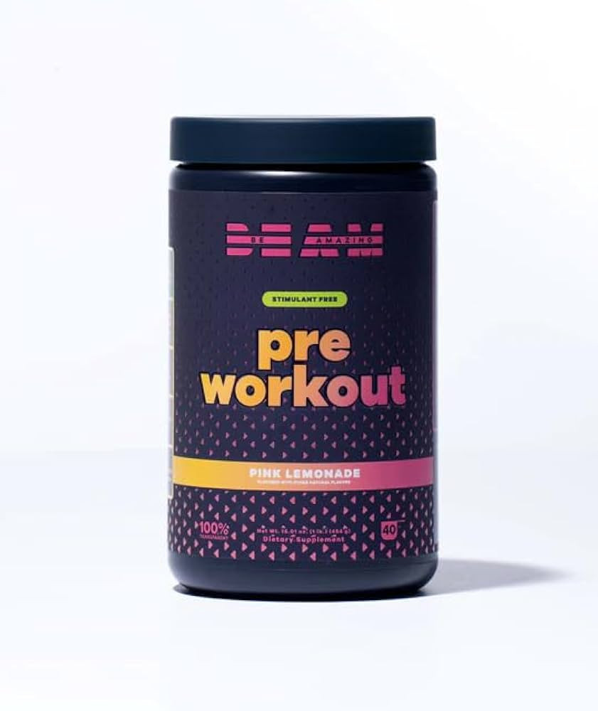 BEAM Be Amazing Vegan Stim Free Pre-Workout Powder | Energy Booster Powdered Drink with No Caffei... | Amazon (US)