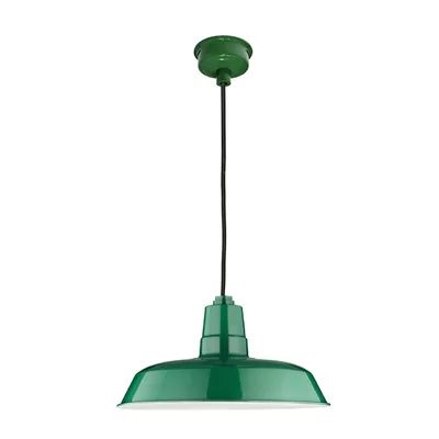 Longshore Tides Haleigh 1 - Light Single Dome LED Pendant Finish: Vintage Green, Size: 72" H x 12" W | Wayfair North America