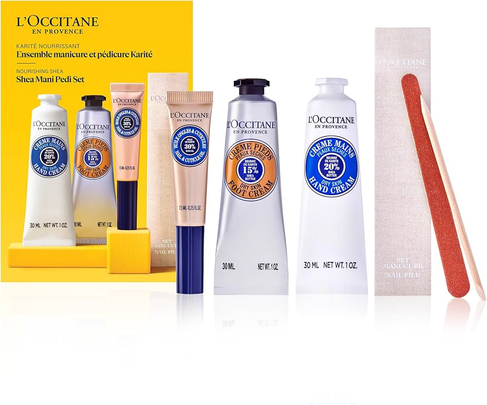 L'Occitane Shea Mani Pedi Set: Soften, Moisturize and Comfort Skin, Set Includes Shea Butter Hand... | Amazon (US)