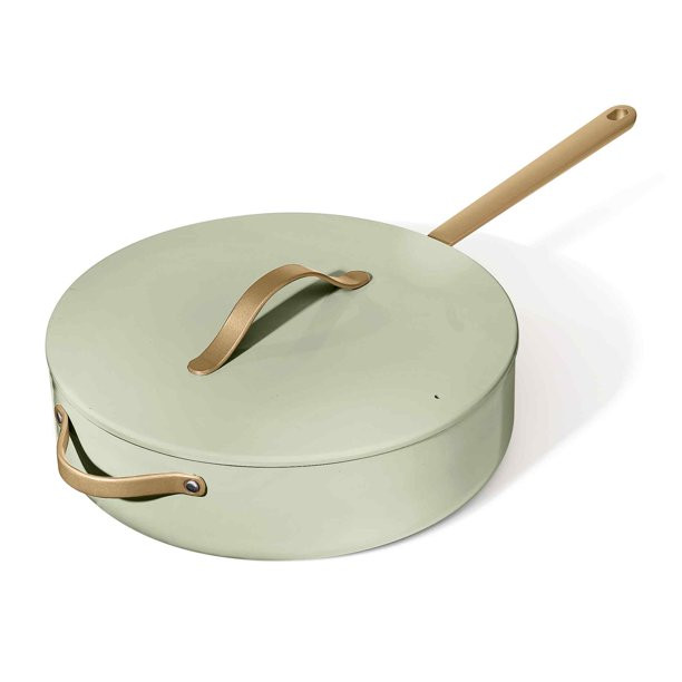 Beautiful 5.5 Quart Ceramic Non-Stick Sauté Pan, Sage Green by Drew Barrymore | Walmart (US)