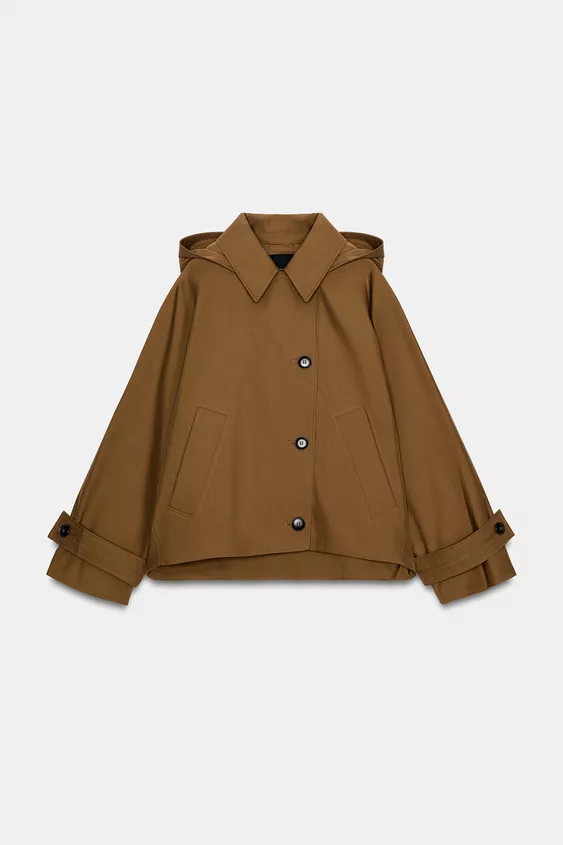 WATER-REPELLENT SHORT TRENCH COAT ZW COLLECTION | Zara UK
