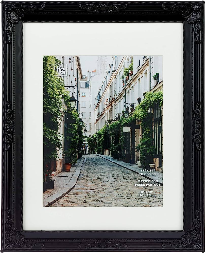Kiera Grace KG Georgia Photo Frame - Black, 11" X14" Matted for 8" x 10" Photo" (PH43924-6) | Amazon (CA)