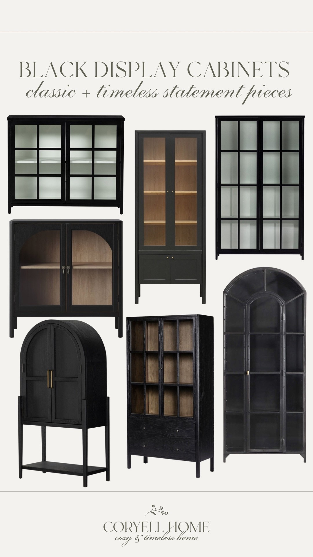 Classic black display cabinets and hutch cabinets 🤍 Loving these modern home finds to display china, curated objects, and family heirlooms  

#LTKHome