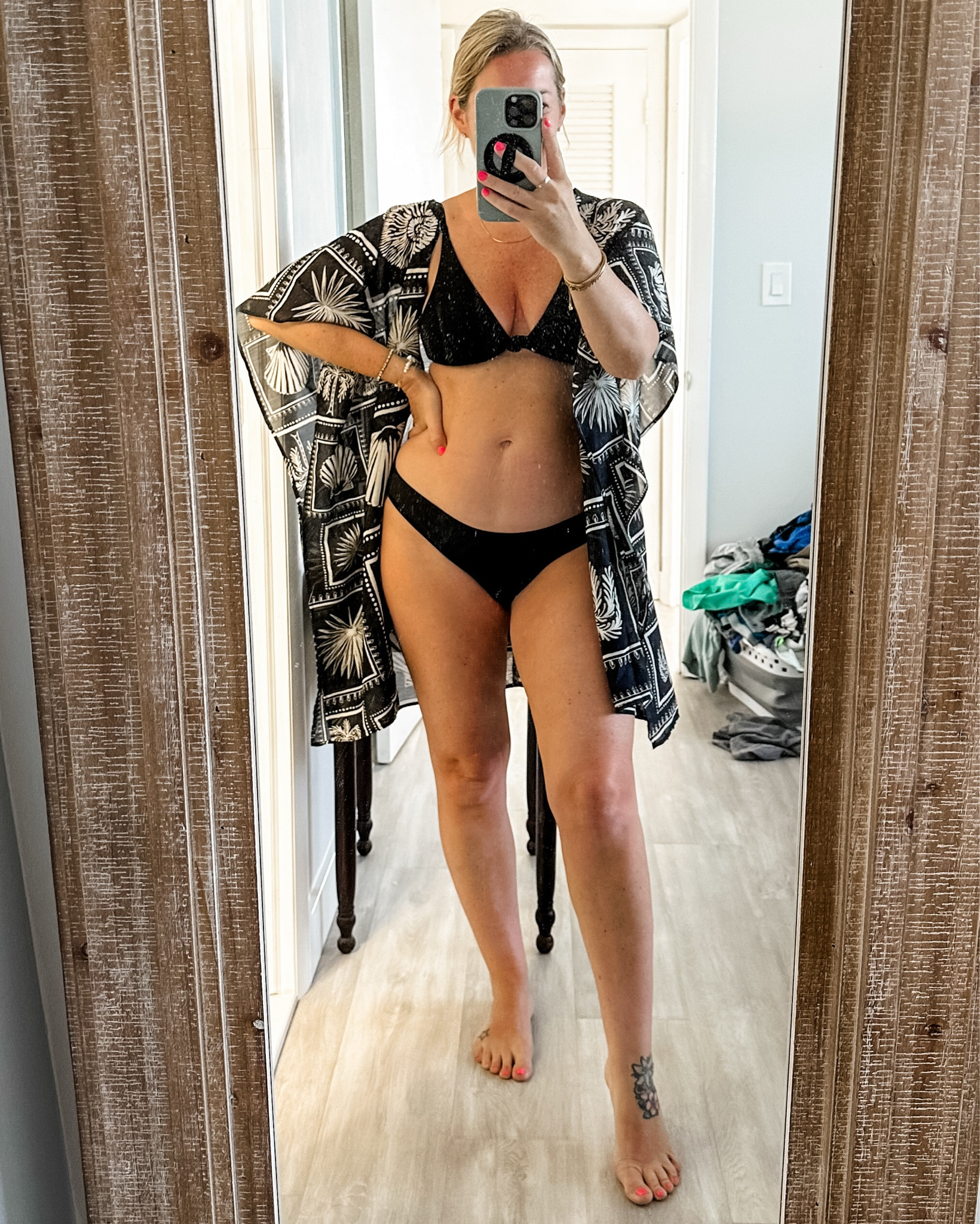 What I wore for our trip to South Florida. 
Medium clothing. 
30 denim shorts. (I sized up 1)
Large floral, black and white bikini. 
Medium one pieces. 
Medium blue bikini. 
One size kaftan. 
Tts 8 sandals. 

#LTKTravel #LTKFindsUnder50 #LTKSwim