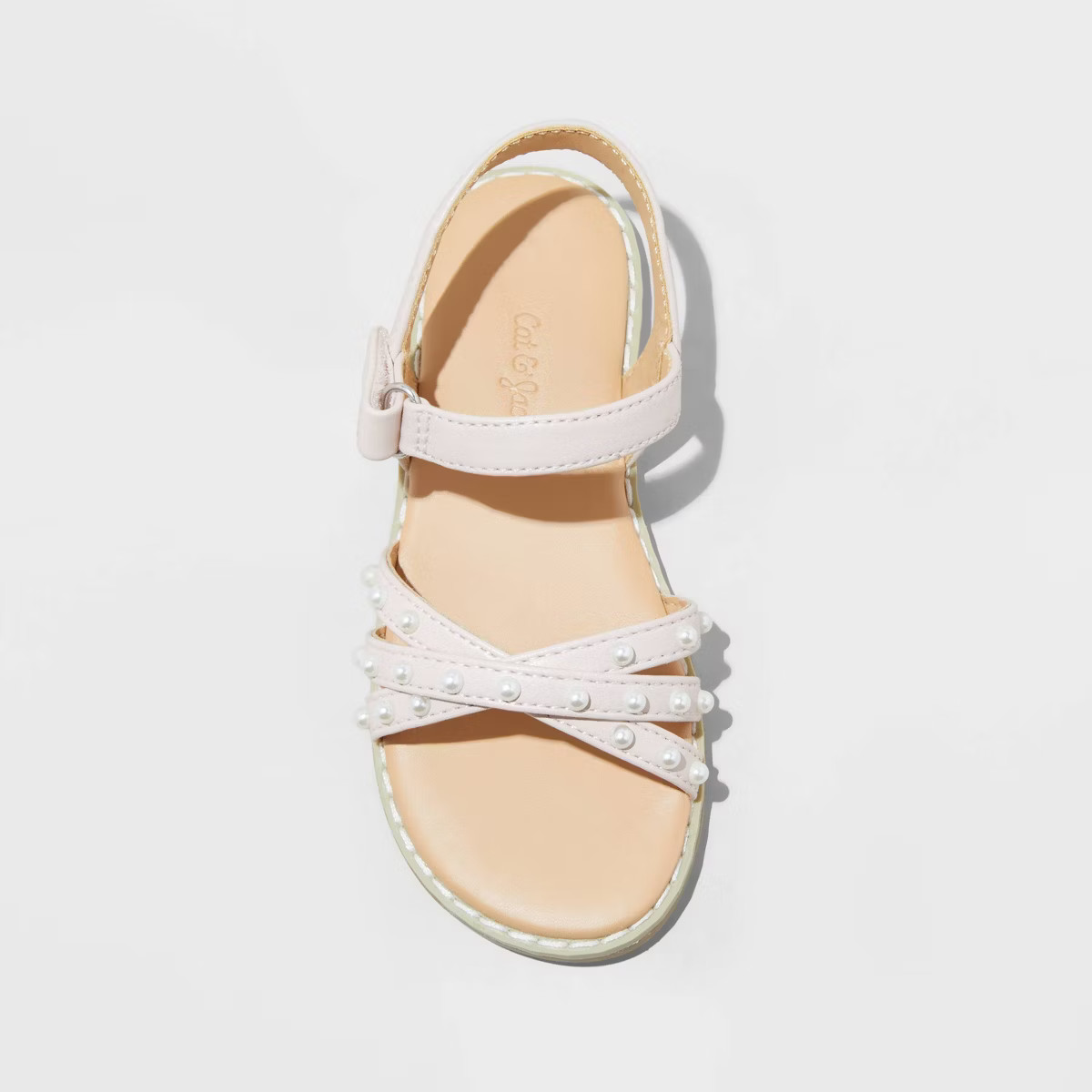 Toddler Jen Pearl Strap Sandals - Cat & Jack™ Blush 9T | Target