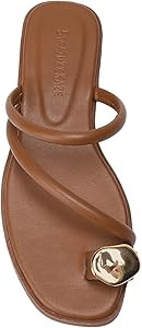 Women's Toe Ring Thong Sandals Open Toe Slide Flat Sandals Casual Summer Flip Flop Flat Sandals | Amazon (US)