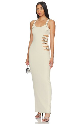 h:ours Eve Maxi Dress in Beige from Revolve.com | Revolve Clothing (Global)