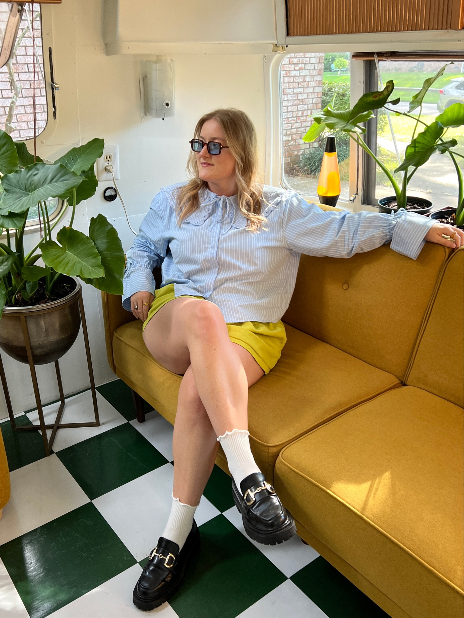 colorful style, midsize style, fall transition style, collared blouse, black loafers

#LTKStyleTip #LTKFindsUnder50 #LTKMidsize