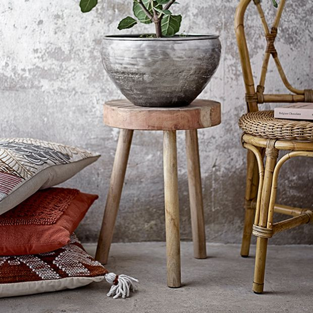 Reclaimed Wood Primitive Accent Stool | Antique Farm House