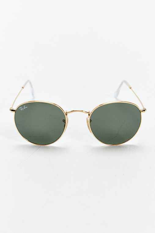 Ray-Ban Classic Metal Round Sunglasses,GOLD,ONE SIZE | Urban Outfitters US