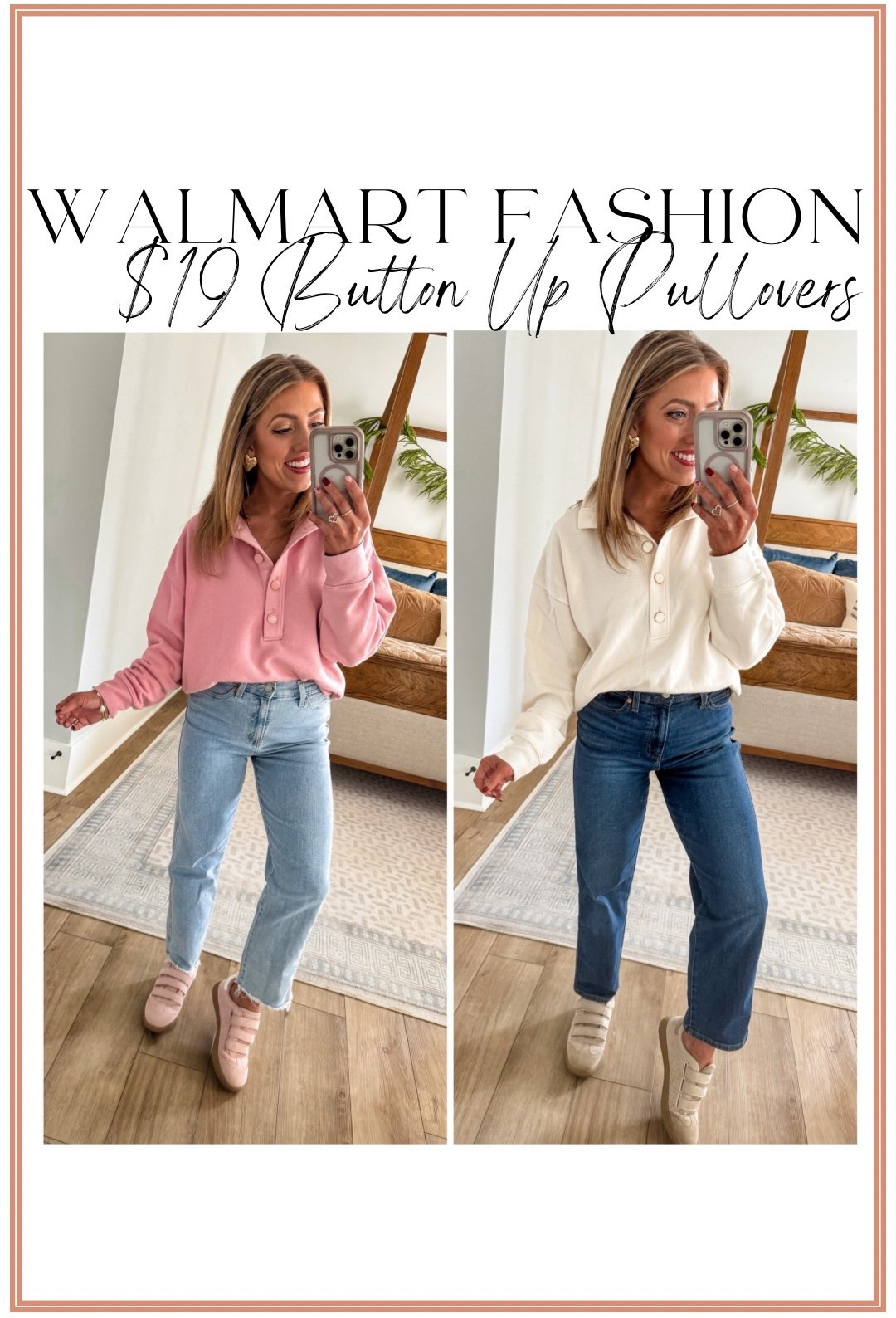 These new Walmart pullovers with monochromatic buttons are SO good. The elevated button detail makes them look way more expensive, but they’re still totally affordable and perfect for everyday wear. Easy to dress up or down, comfy enough for mom life, school drop-off, errands, or cozy days at home.

✨ Soft + comfy fabric
✨ Chic monochromatic button detail
✨ Neutral and feminine color options
✨ Perfect with jeans, leggings, or layered under jackets
✨ Budget-friendly Walmart fashion find

Sharing all the color options and sizing in LTK so you can shop them easily 👌 These are such a great staple you’ll reach for on repeat.

#WalmartFashion #WalmartFinds #WalmartNewArrivals #AffordableFashion #EverydayStyle #CasualChic #PulloverStyle #NeutralStyle #BudgetFriendlyFashion #LTKFinds #LTKUnder50 #MomStyle #FallBasics #WardrobeStaples