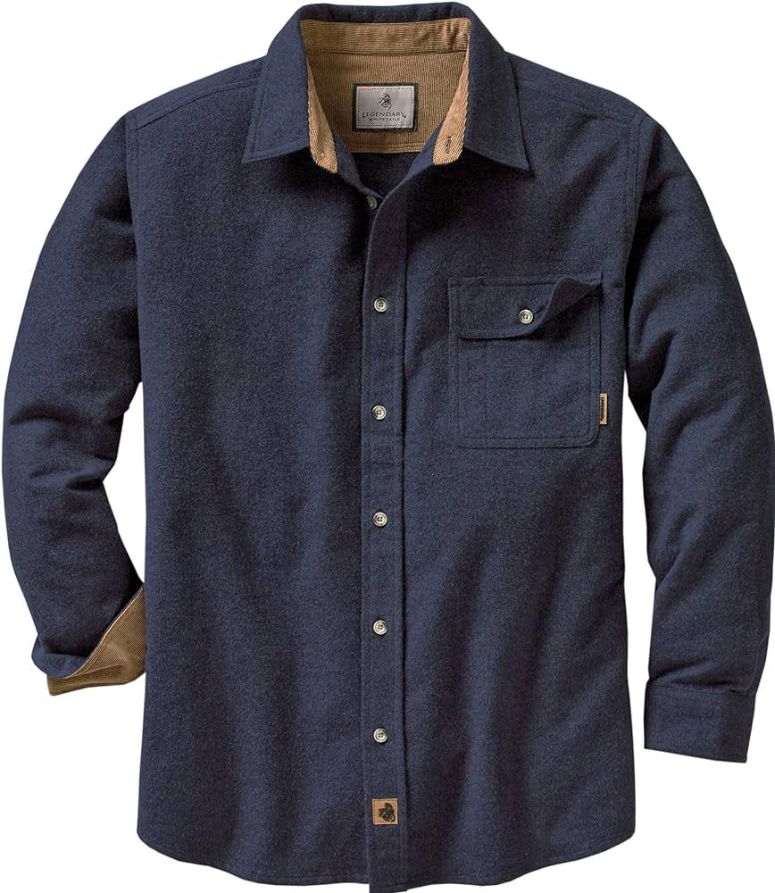 Legendary Whitetails Men's Buck Camp Flannel Solid Shirt | Amazon (US)