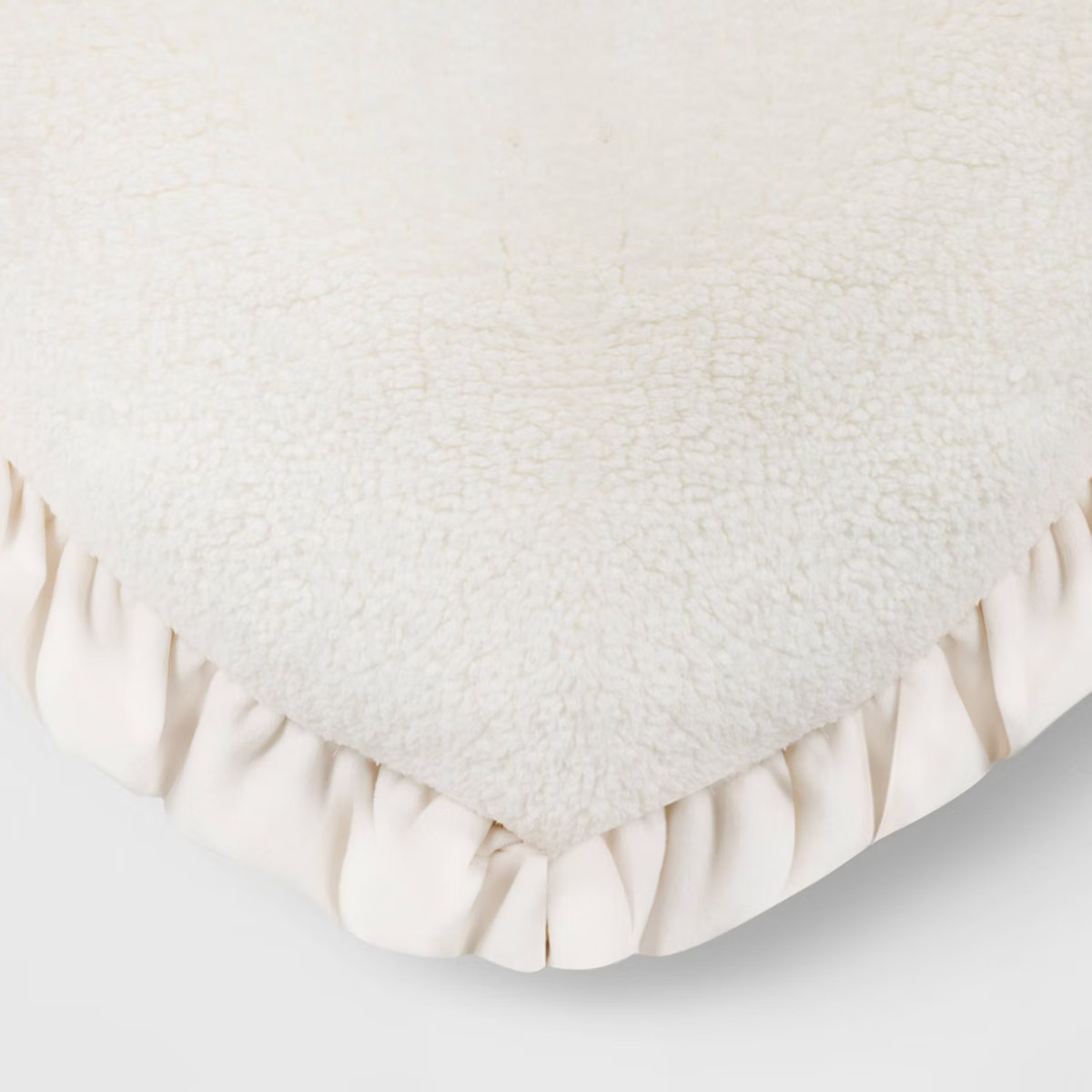Oversized Heart Velvet Pillow with Faux Shearling Reverse Ivory - Threshold™ | Target