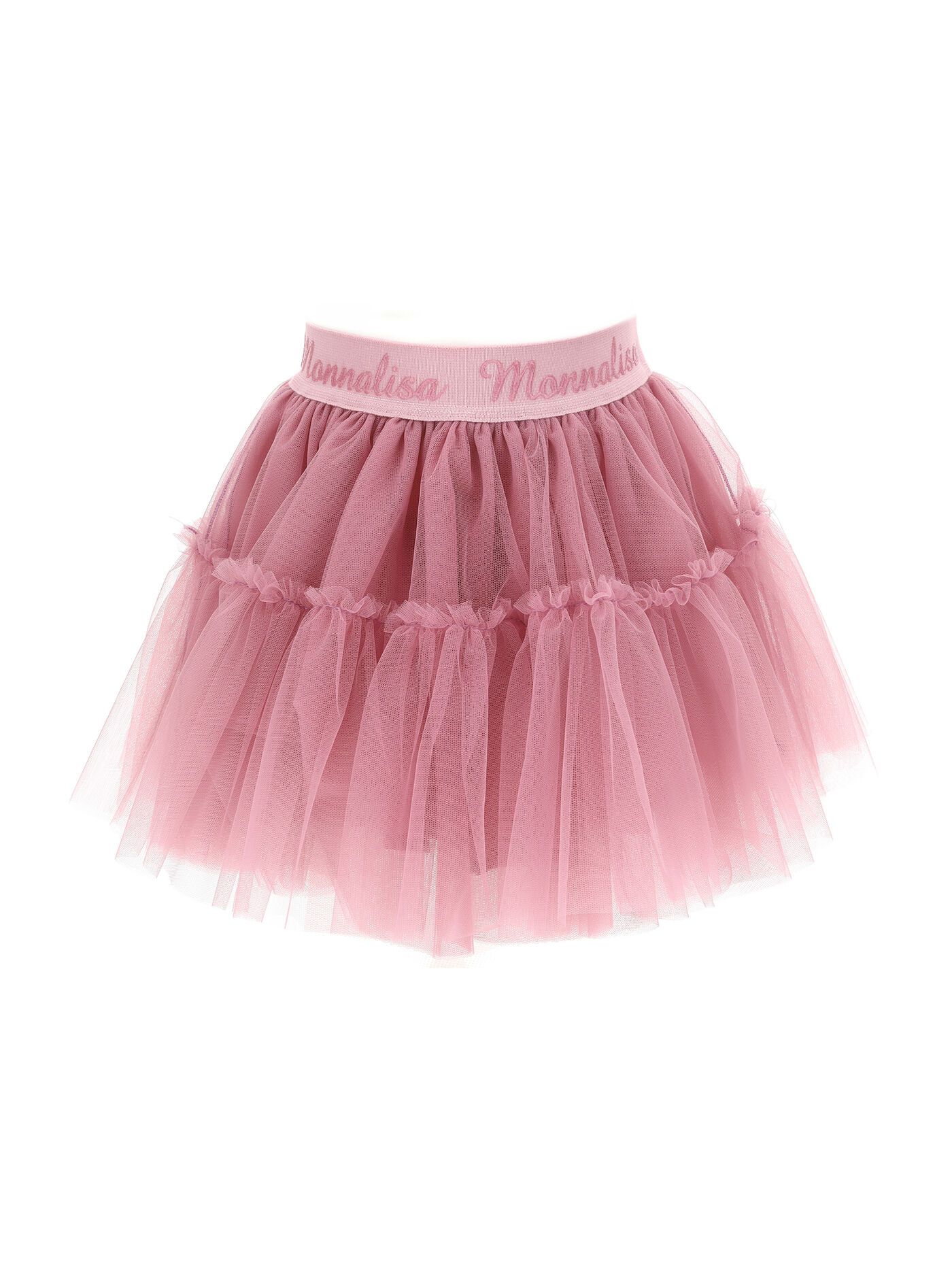 Tulle skirt with logoed elastic | Monnalisa