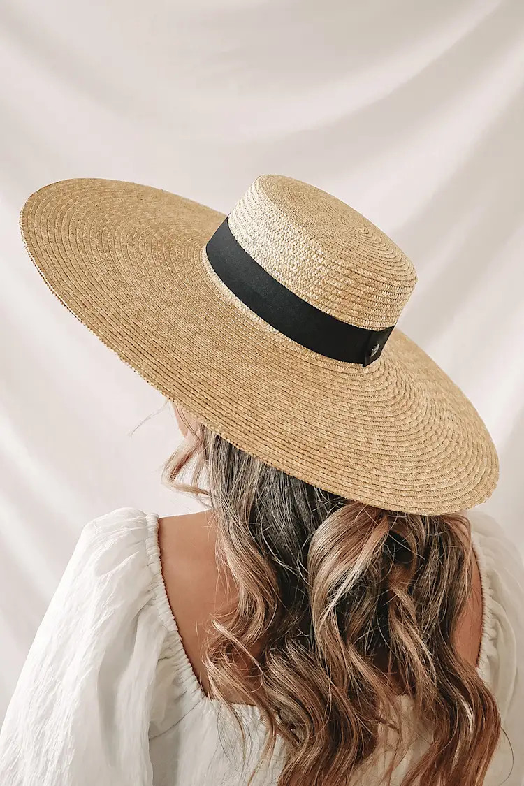 Sailing Away Beige Wide-Brimmed Boater Hat | Lulus (US)