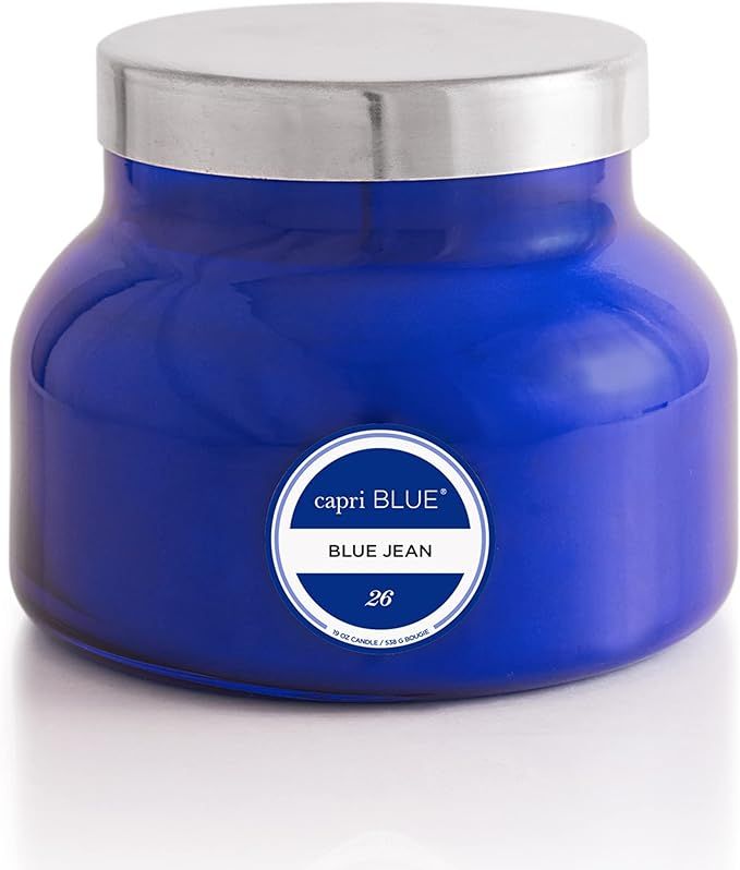 Capri Blue - Blue Jean Scented Candle - 19 Oz Blue Signature Jar Candle - Luxury Aromatherapy Can... | Amazon (US)
