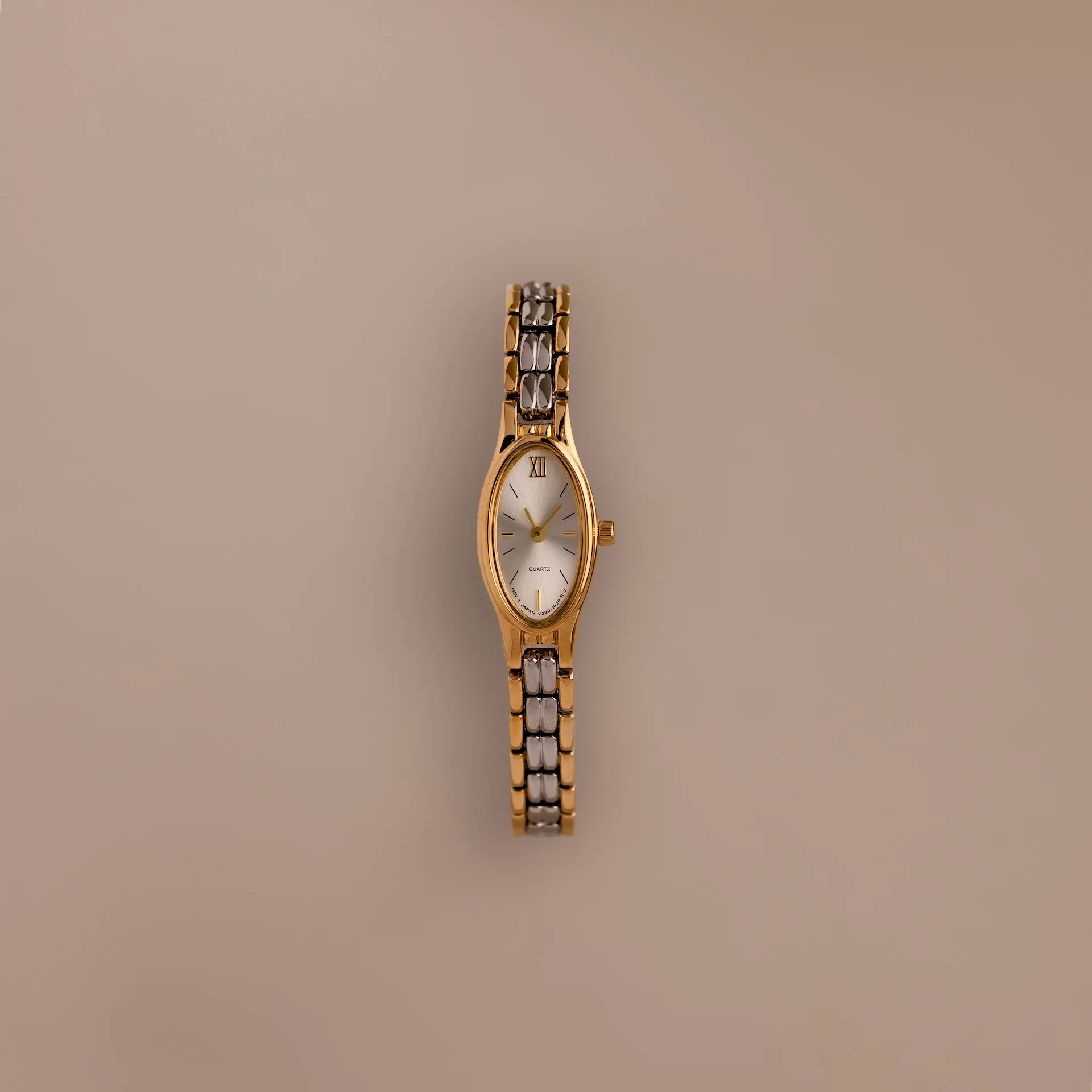 Slim Oval Link Watch Timepiece in Mixed Metal | Caitlyn Minimalist | Caitlyn Minimalist