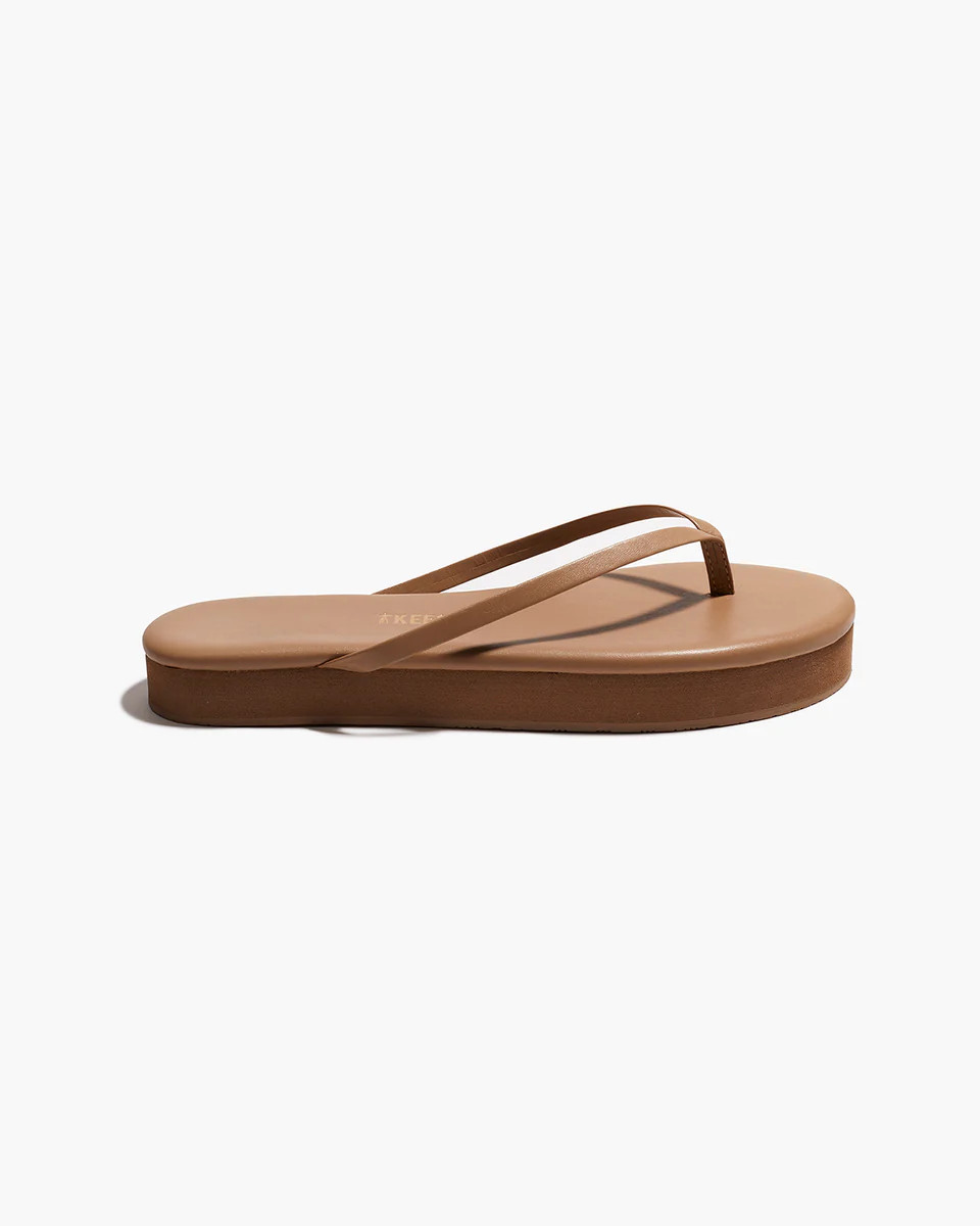 Lily Platforms in Cocobutter | Flip-Flops | Women's Footwear | TKEES