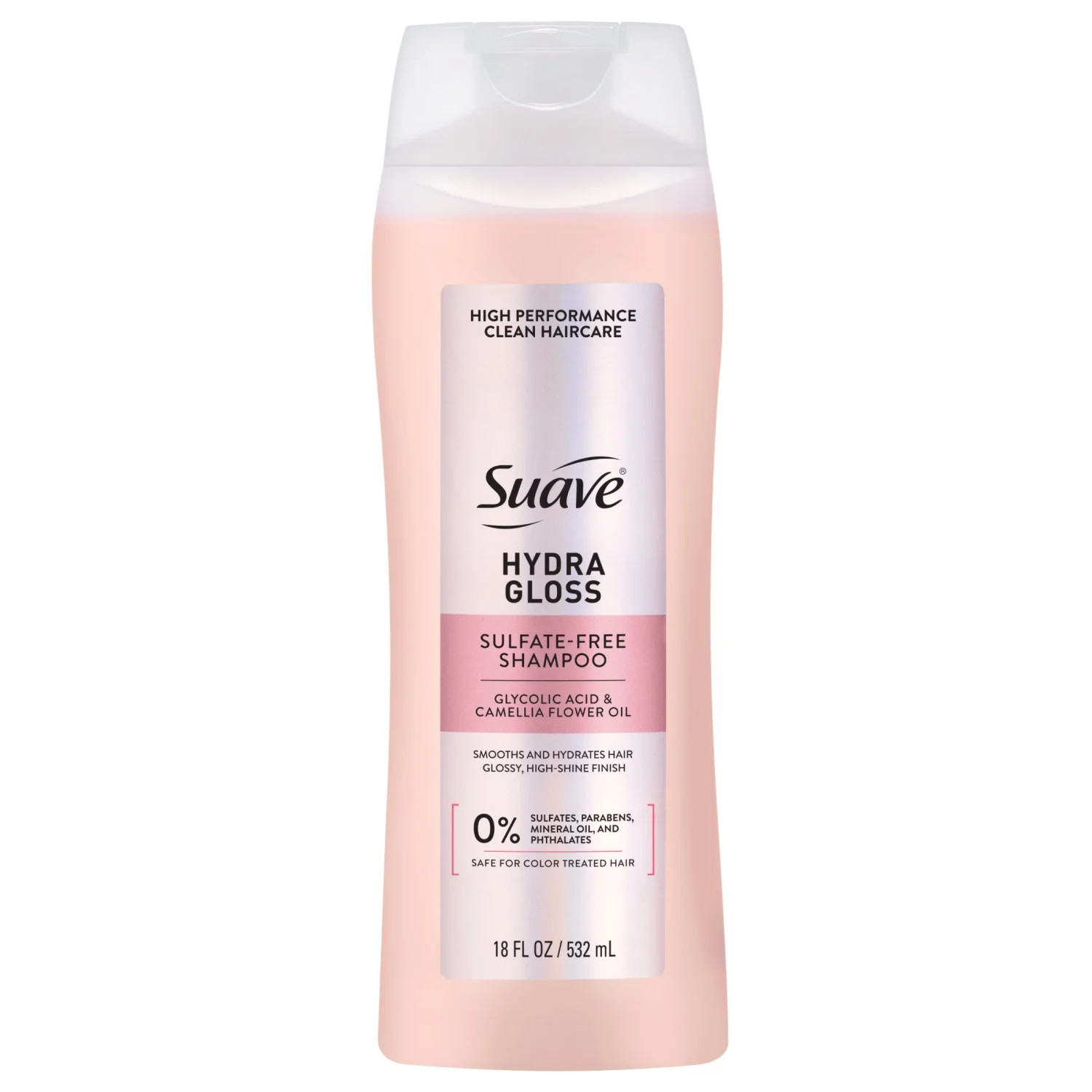Suave Hydra Gloss Sulfate Free Shampoo with Glycolic Acid & Camellia Flower Oil, 18 fl oz | Walmart (US)