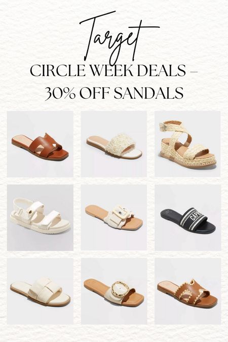 Target Circle Week - 30% off sandals! 


#LTKshoecrush #LTKsalealert #LTKxTarget