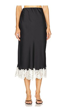 L'Academie by Marianna Adira Midi Skirt in Black & Ivory from Revolve.com | Revolve Clothing (Global)