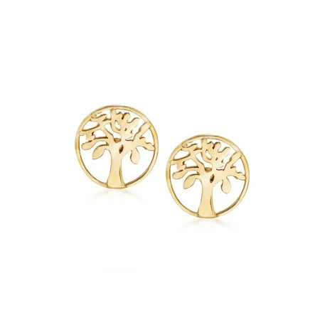 Ross-Simons 18kt Yellow Gold Tree Of Life Stud Earrings | Walmart (US)