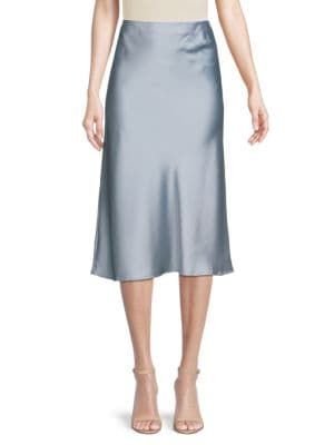Renee C. Satin Midi Skirt on SALE | Saks OFF 5TH | Saks Fifth Avenue OFF 5TH (Pmt risk)
