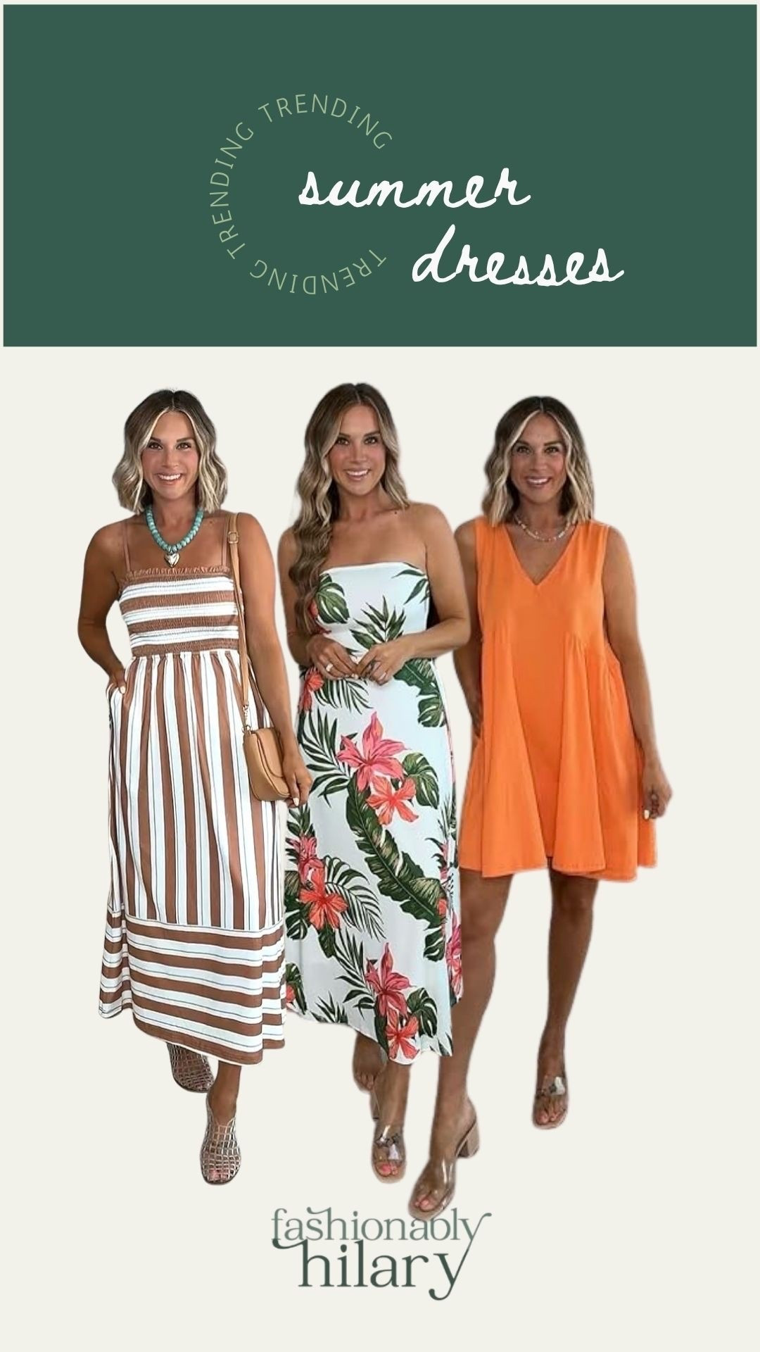 How stinking cute are these affordable Amazon summer dresses?! I’m obsessed with this designer inspired orange mini (I’ve worn it multiple seasons, and can confirm the quality is 10/10. This striped taupe and white maxi makes me feel so chic and the strapless floral dress is giving summer vibes!
Affordable summer dresses

#LTKMidsize #LTKSaleAlert #LTKSeasonal